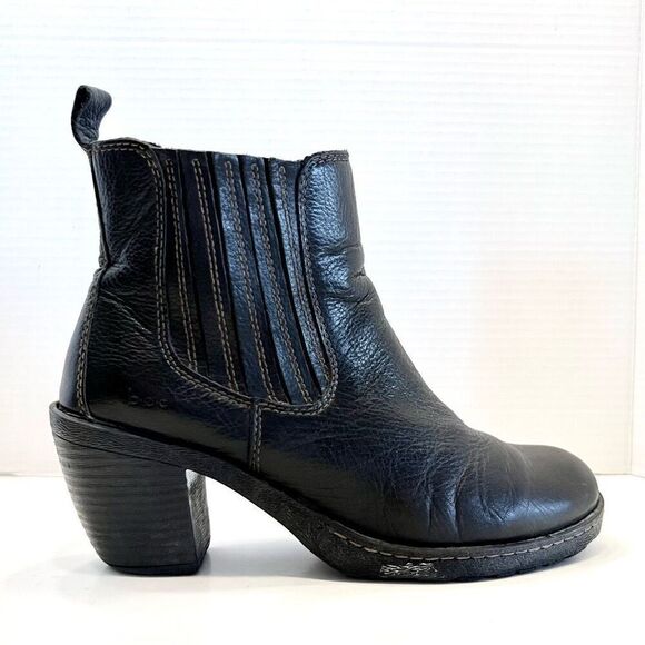 b.o.c Leather Black Boots 7.5 - Picture 5 of 13